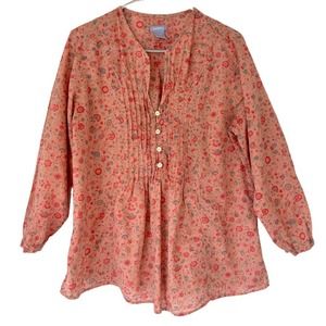 Gap Maternity Dusty Rose Floral Top Size Large